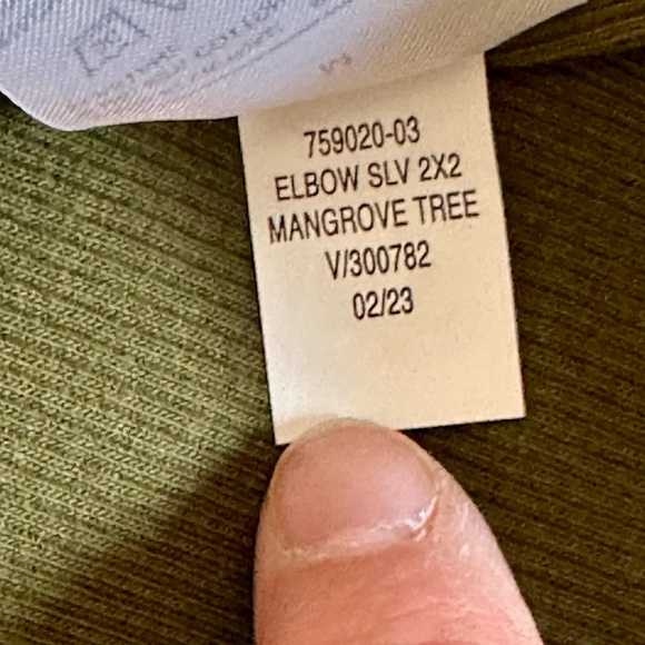 Army Green Scoop Neck Ribbed Tee Size M - Picture 6 of 8